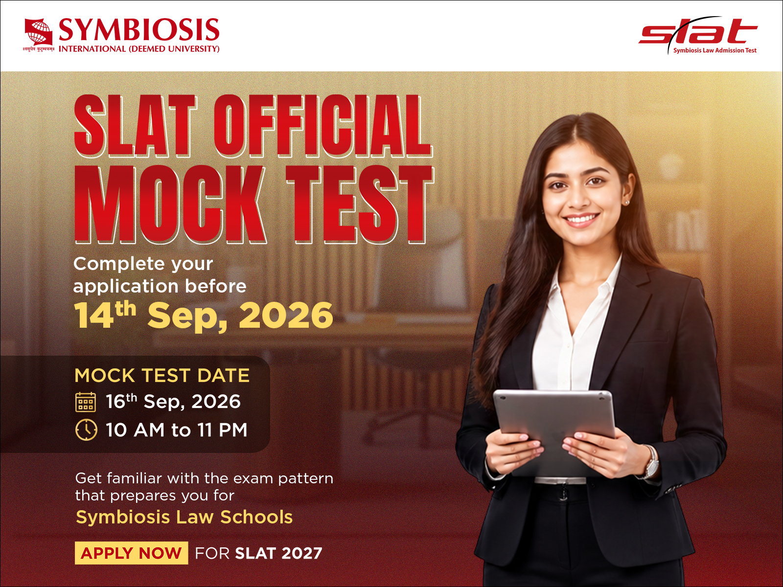 SLAT Official Mock Test Announced: Symbiosis Law School Invites Aspirants to Prepare for SLAT 2027