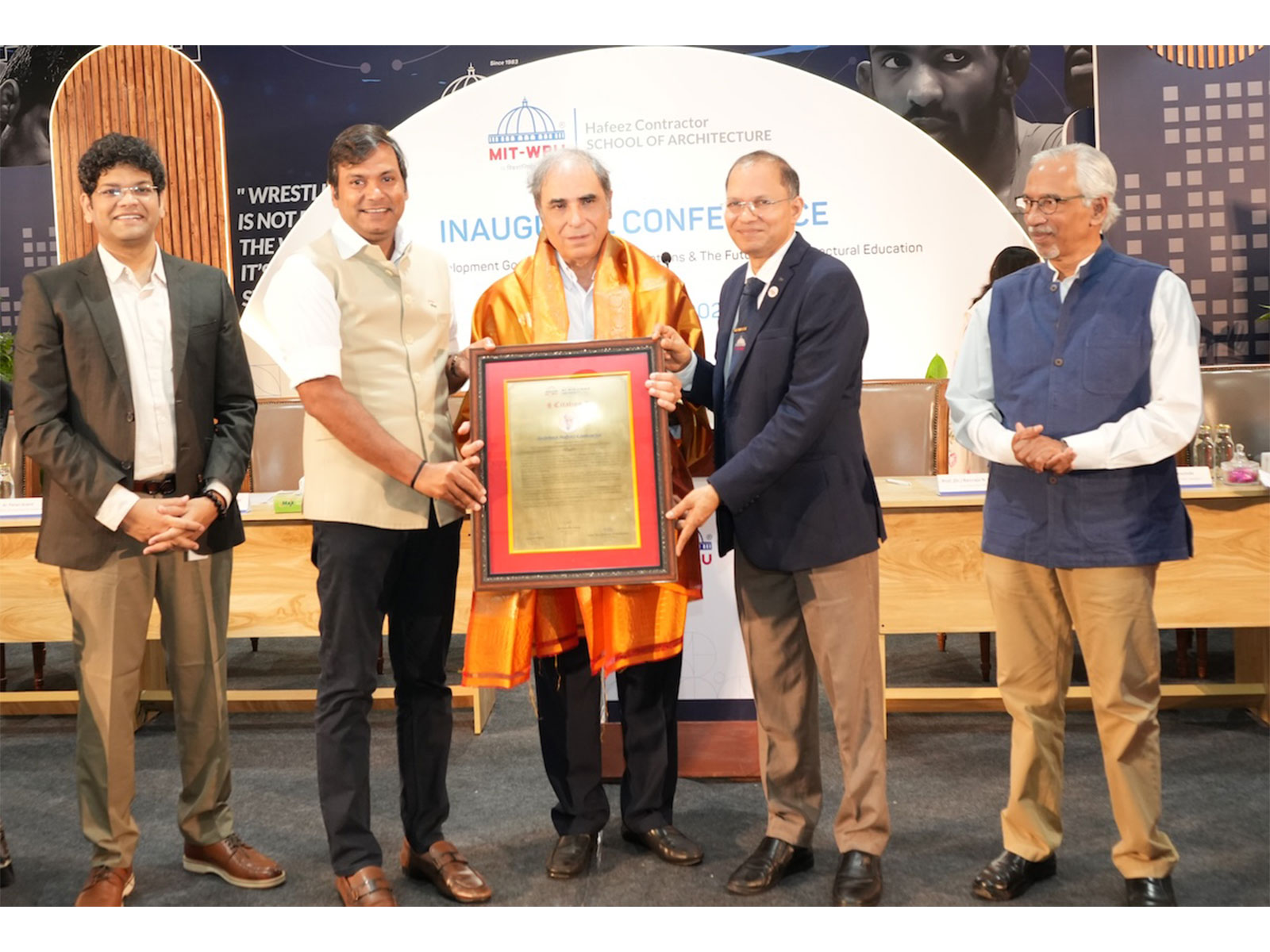 Architect Hafeez Contractor at the conference at MIT-WPU, Pune