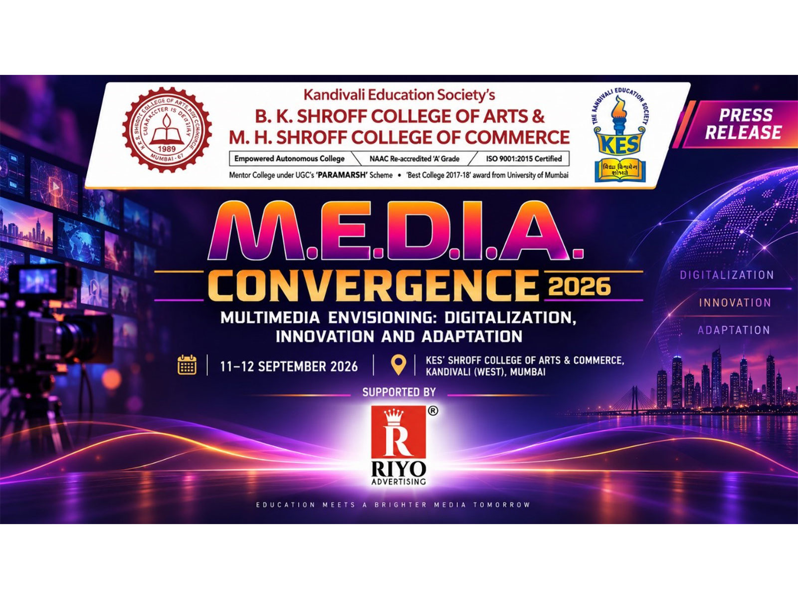 KES’ Shroff College and RIYO Advertising Strengthen Industry–Academia Connect Through M.E.D.I.A. Convergence 2026