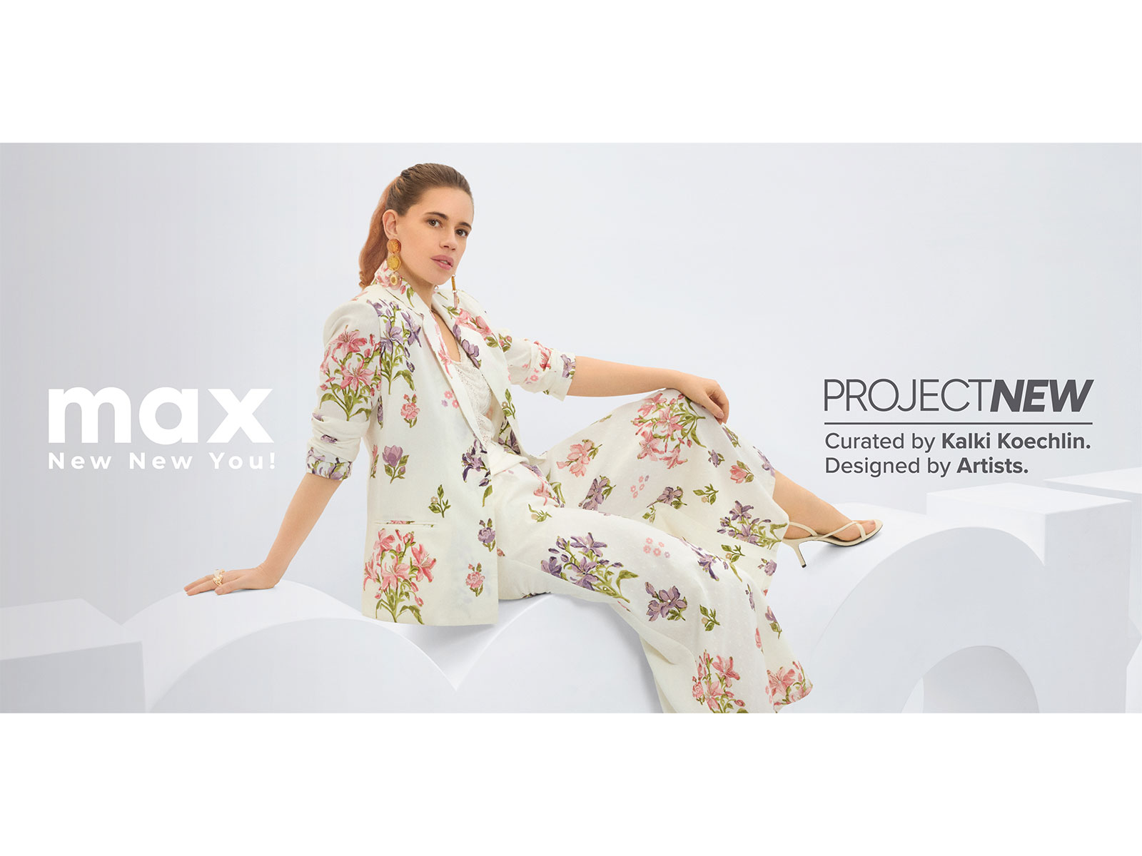 Kalki Koechlin wears a Sanganeri block print inspired by Japanese sakura blooms, brought to life through the craftsmanship of Sanganeri artisans