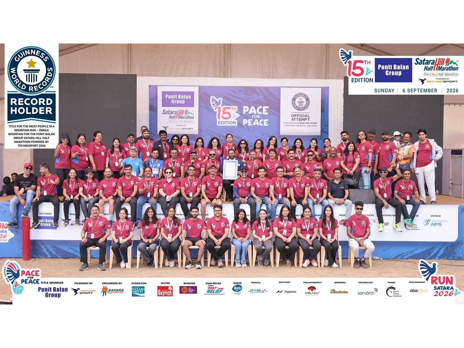 Satara Runners Foundation Achieves 4th GUINNESS WORLD RECORDS™ Title as 7,839 Runners Complete Single Mountain Run in Satara