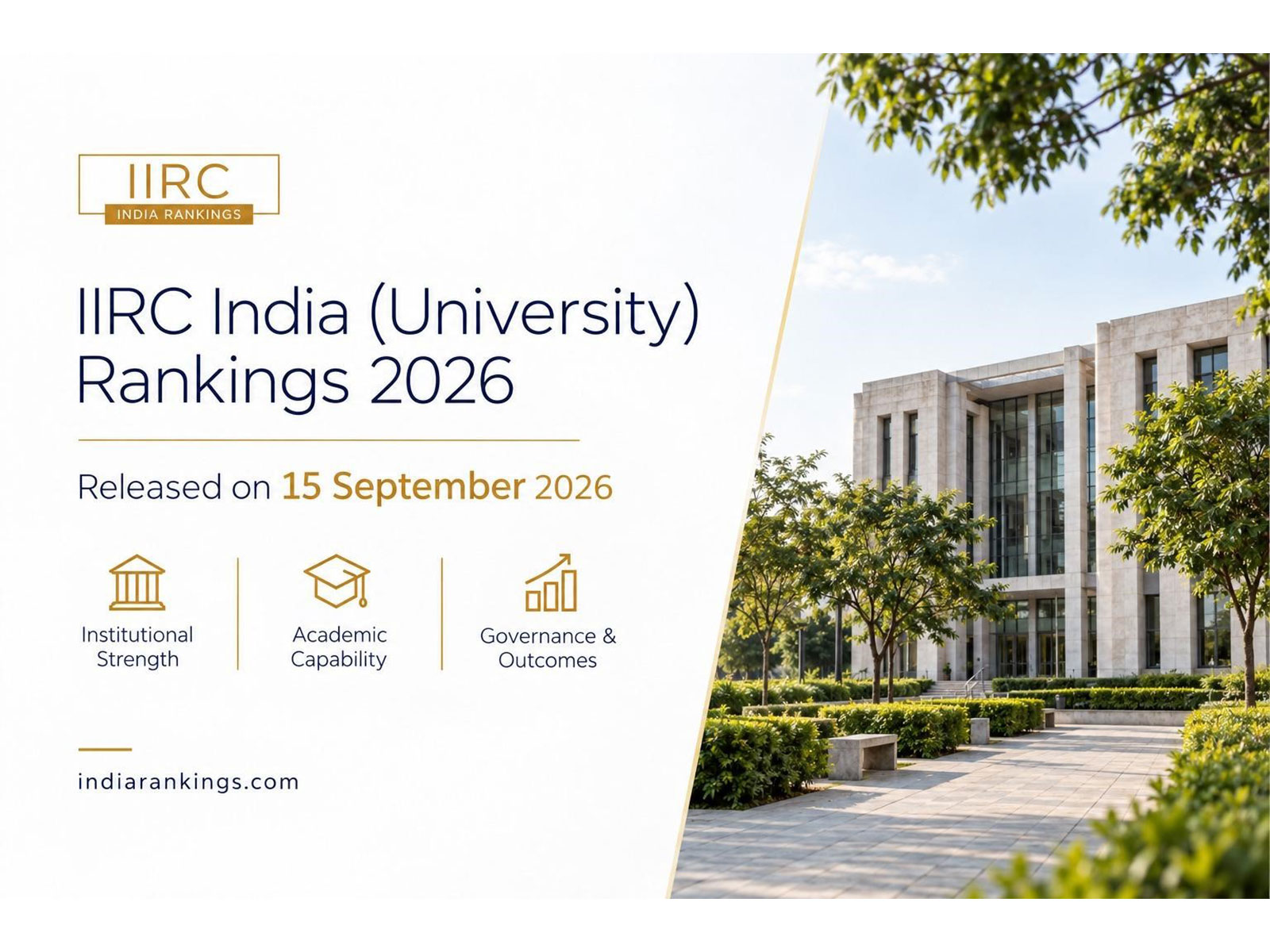 IIRC, Bengaluru : IISc tops, MAHE Manipal ranks second; JNU Delhi scores highest for Governance & Outcomes in IIRC India (University) Rankings 2026