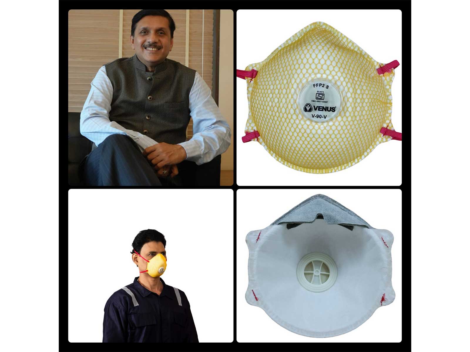 Mahesh Kudav, MD, VENUS Safety & Health Pvt. Ltd., highlights the V-90 V Mask, combining respiratory protection, ergonomic design and breathing comfort for industrial workers