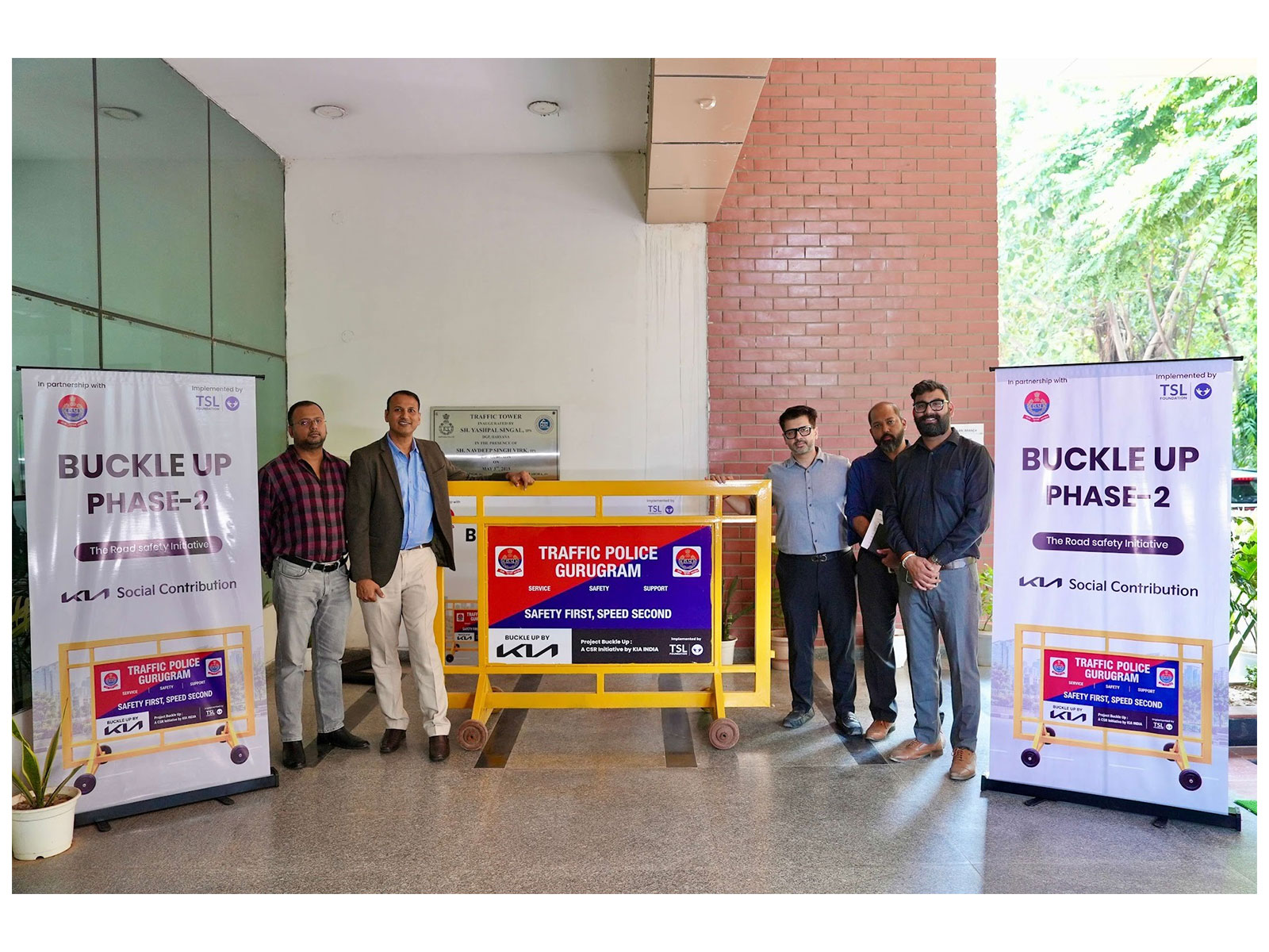 KIA India and TSL Foundation Hand Over 500 Road Barricades to Gurugram Police to Strengthen Road Safety and Traffic Management