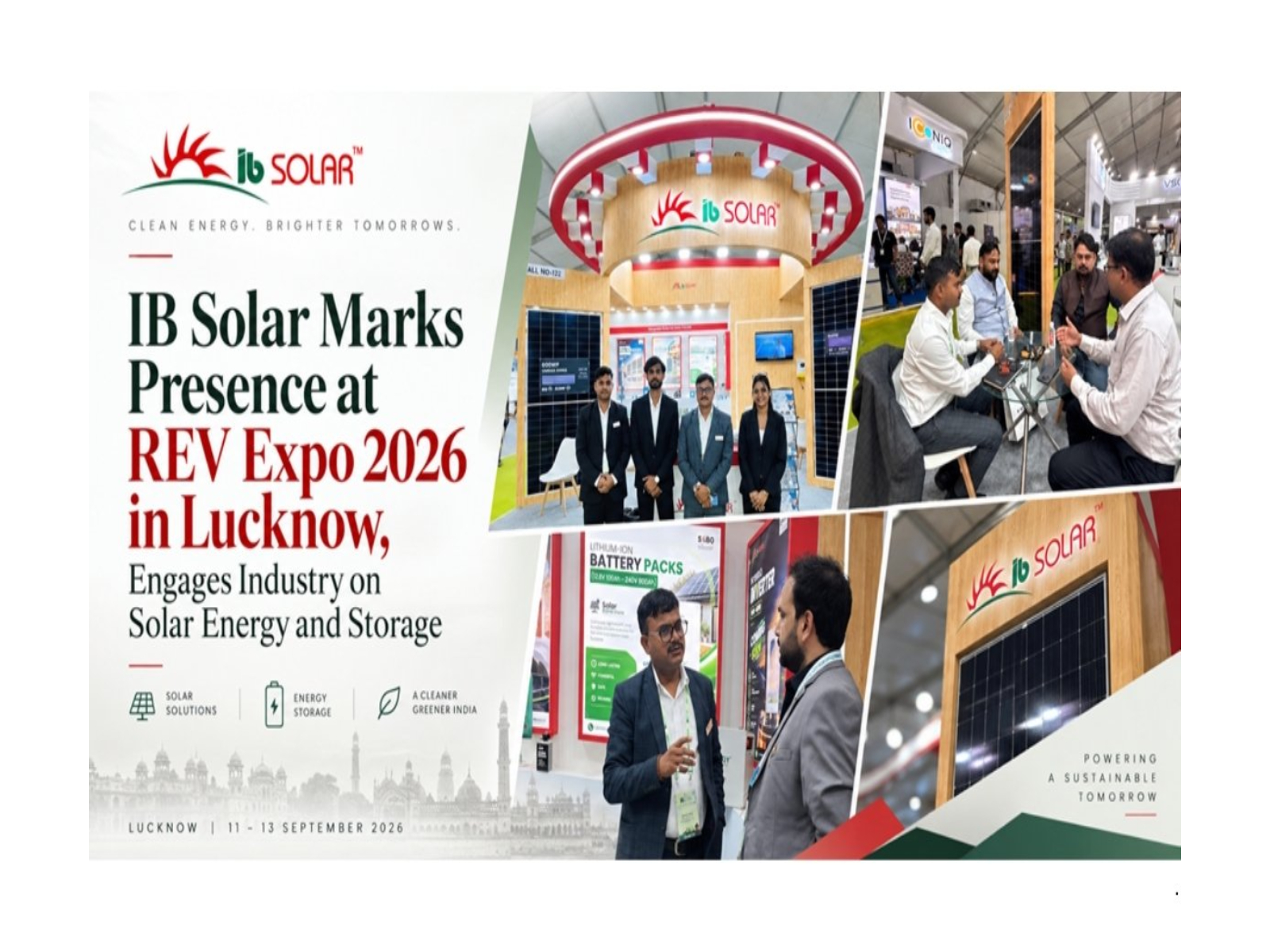 IB Solar Marks Presence at REV Expo 2026 in Lucknow, Engages Industry on Solar Energy and Storage