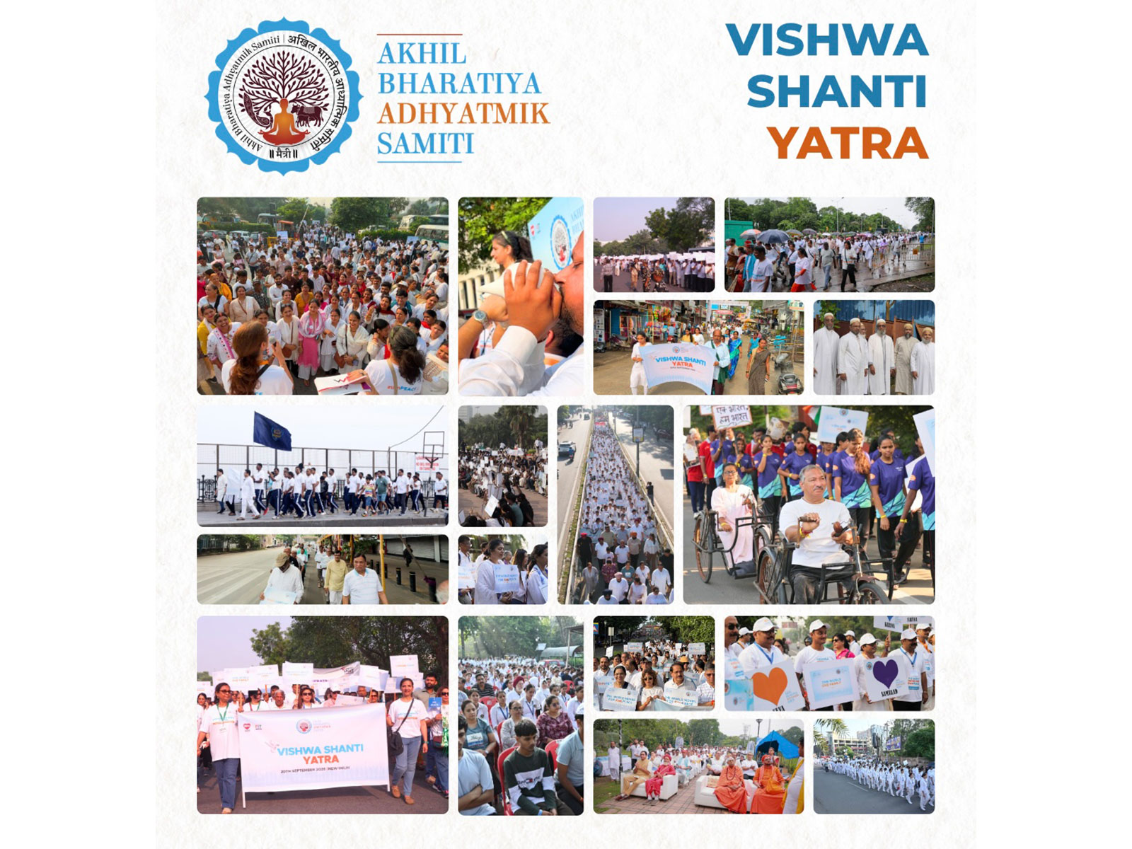 Akhil Bharatiya Adhyatmik Samiti (ABAS)’s Vishwa Shanti Yatra 2026 spreads the message of “I Am Peace”