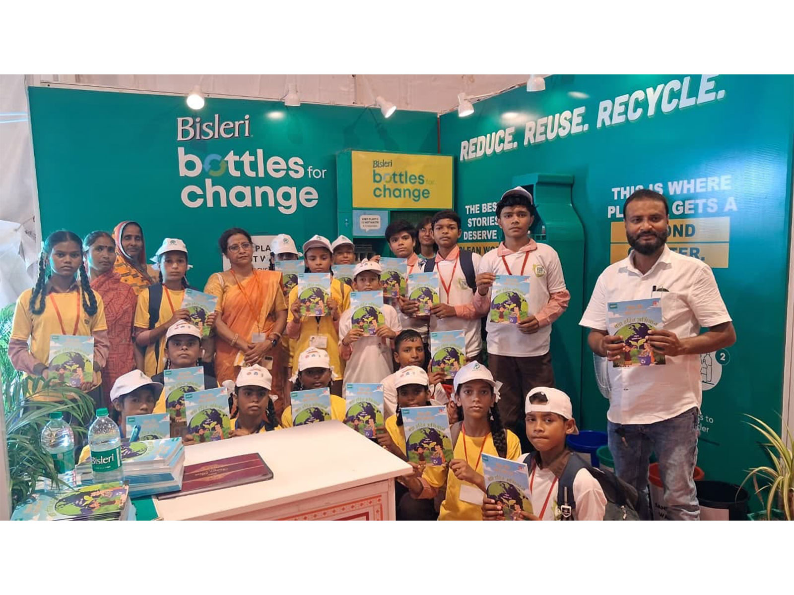 Bisleri Bottles for Change engages students at the Gomti Book Festival, promoting plastic recycling and responsible waste management