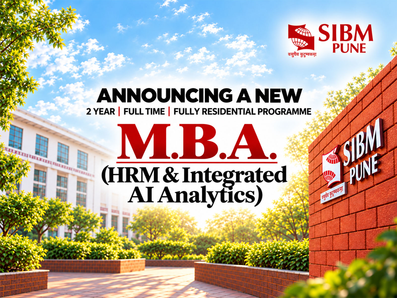 SIBM Pune Launches New M.B.A. Programme (HRM & Integrated AI Analytics); Applications Open Through SNAP 2026