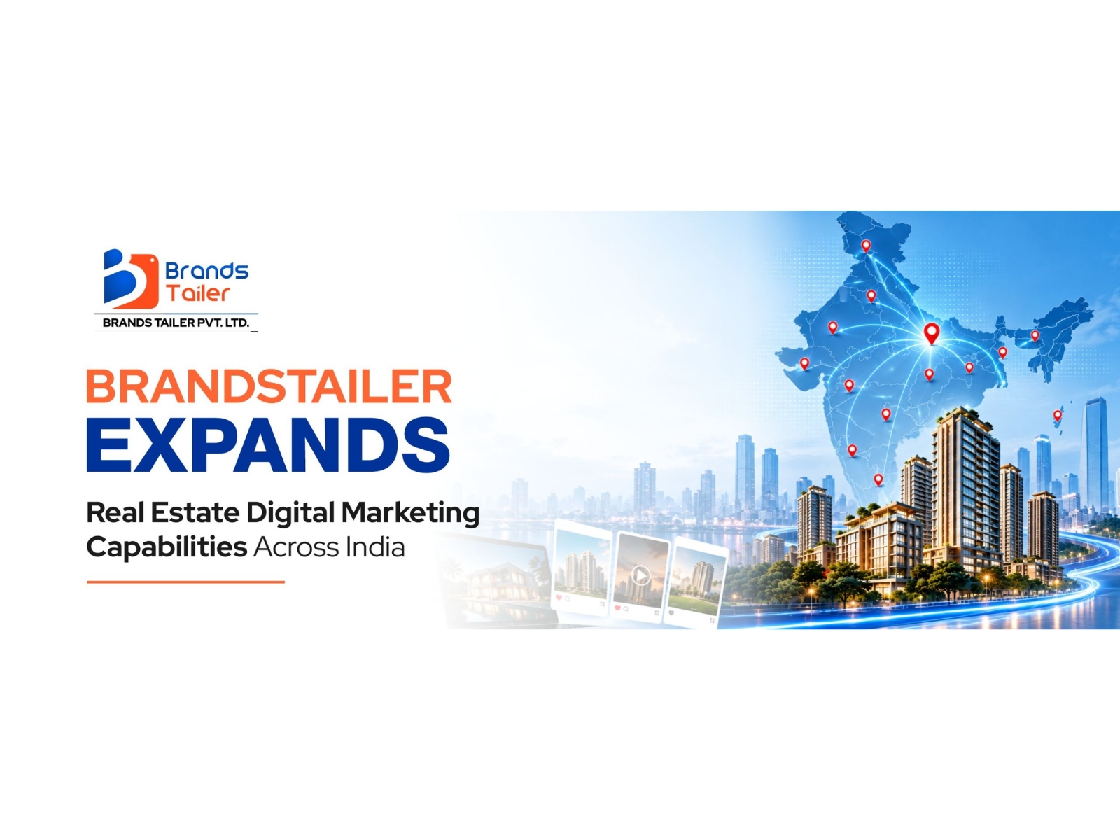 Lucknow-based agency helps residential and commercial developers with brand strategy and lead generation through an integrated real estate marketing approach
