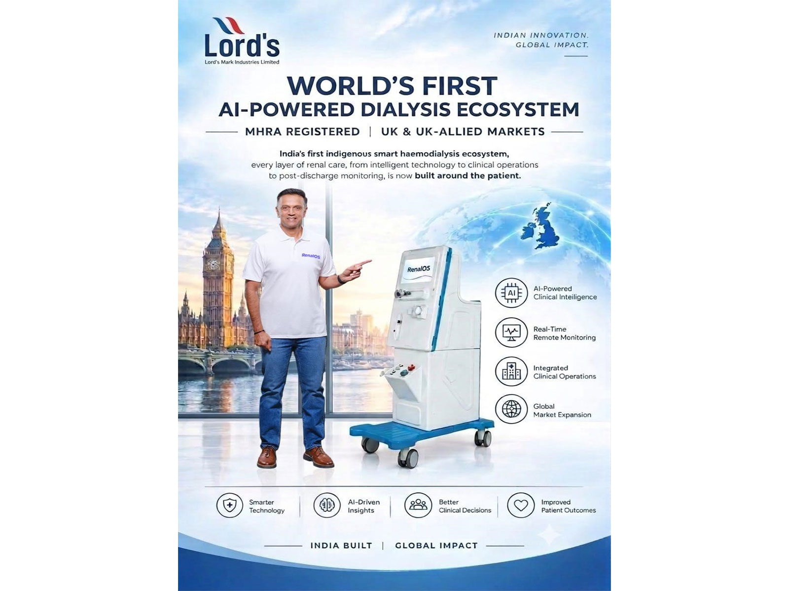 Lord’s Mark Industries Limited World’s First AI-Powered Dialysis Ecosystem Secures MHRA Registration, Opens Gateway to UK & UK-Allied Markets