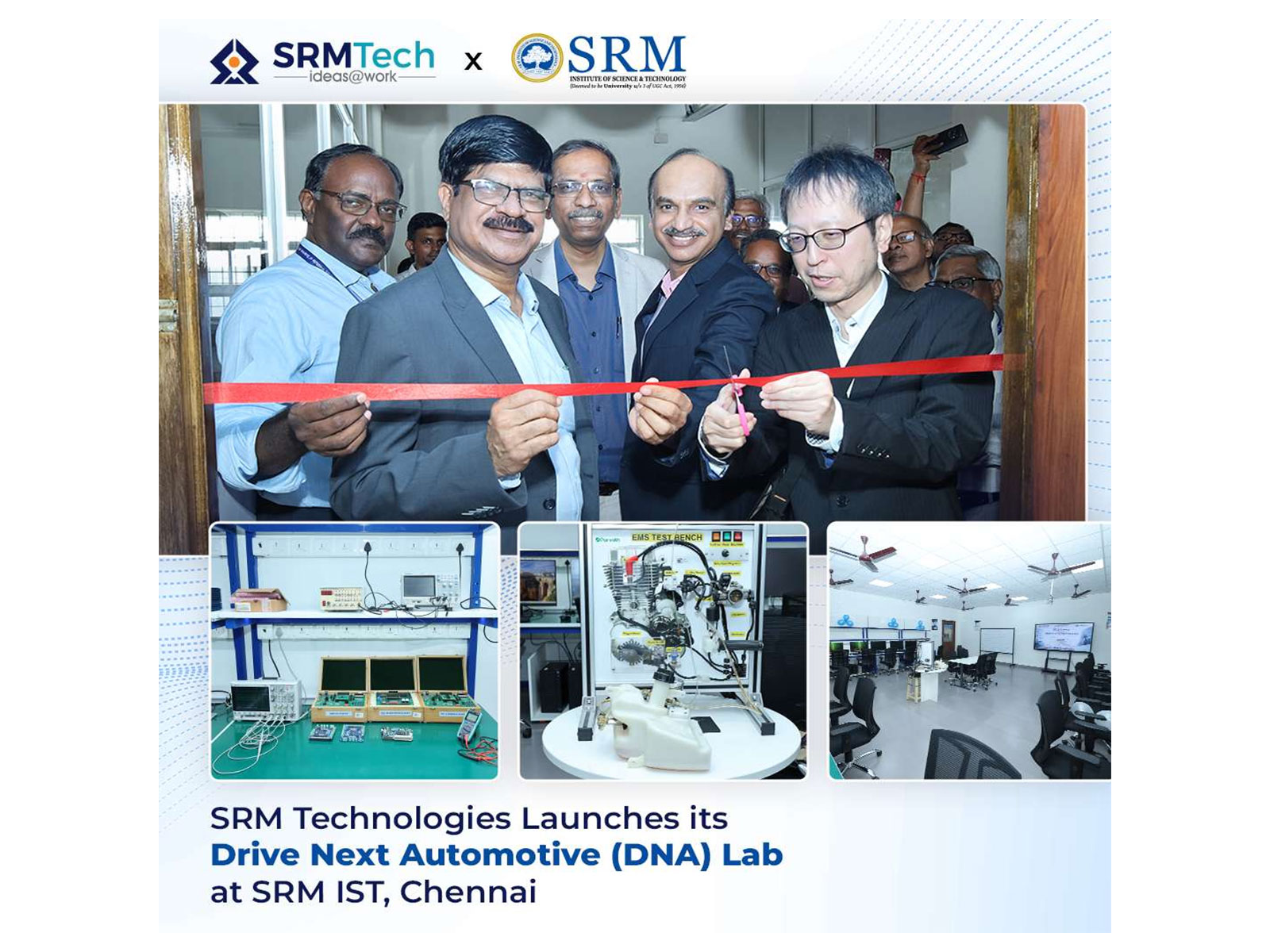 SRM Technologies Launches Drive Next Automotive (DNA) Lab at SRM University, Chennai