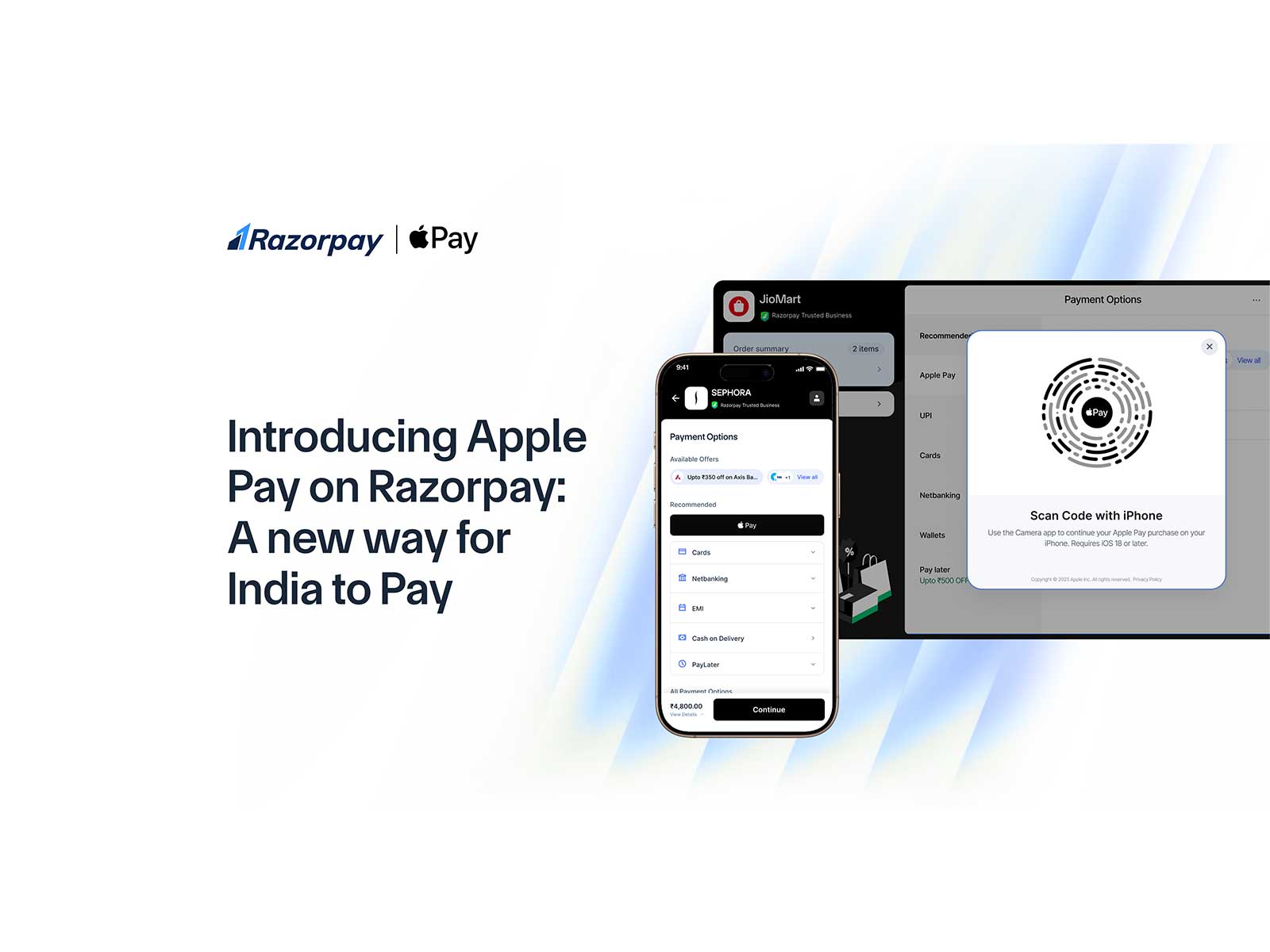 A new way for India to pay with Apple Pay on Razorpay