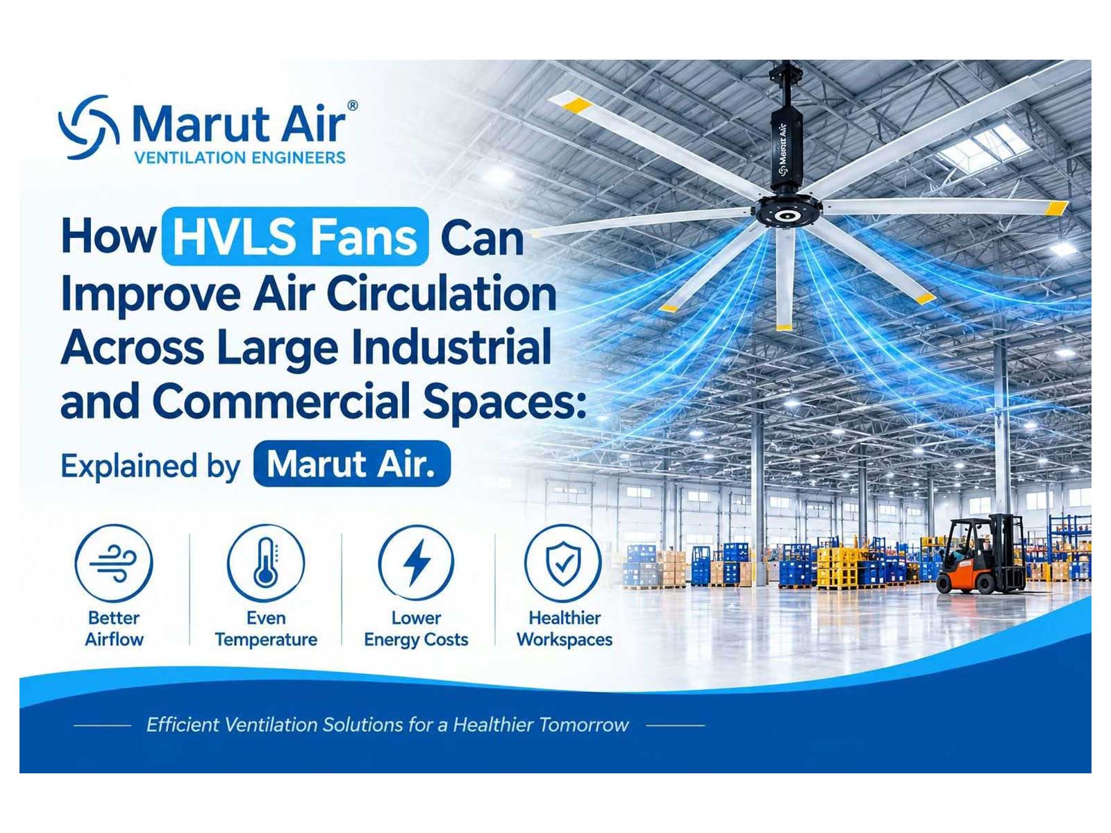How HVLS Fans Can Improve Air Circulation Across Large Industrial and Commercial Spaces: Explained by Marut Air