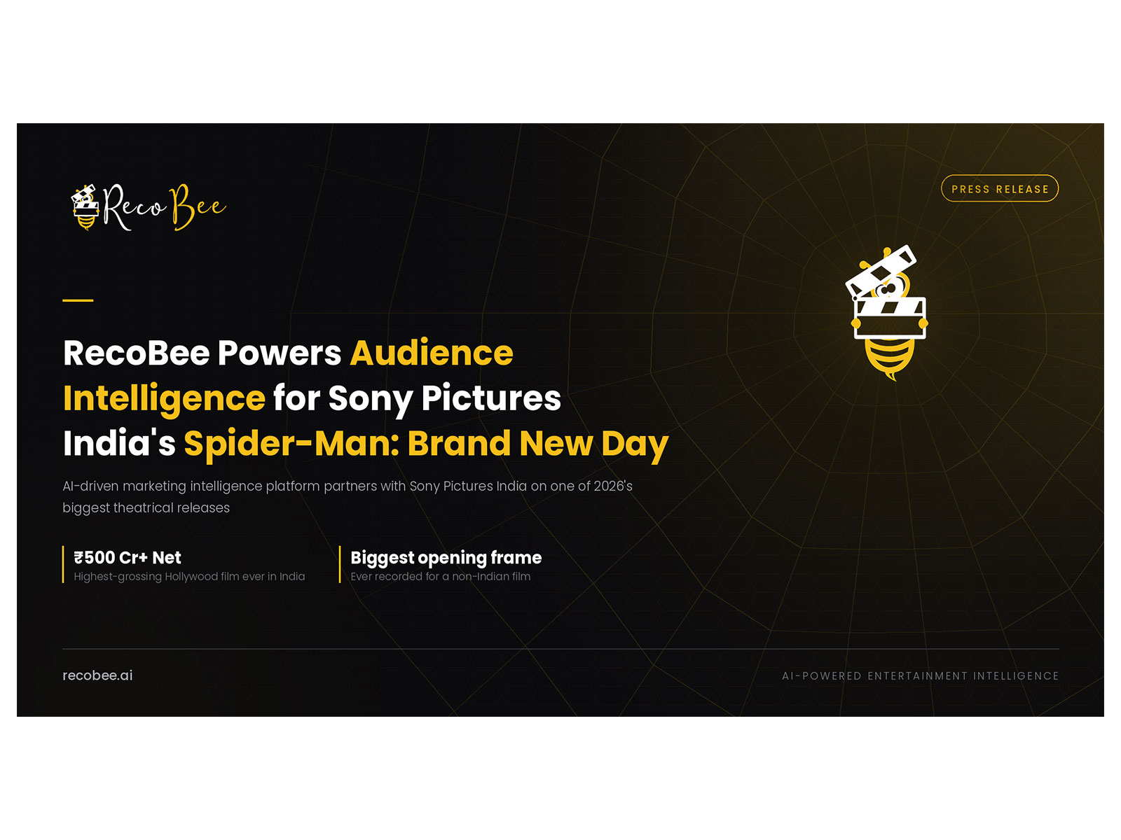 RecoBee Converts Audience Signals into AI-powered Marketing for Spider-Man: Brand New Day