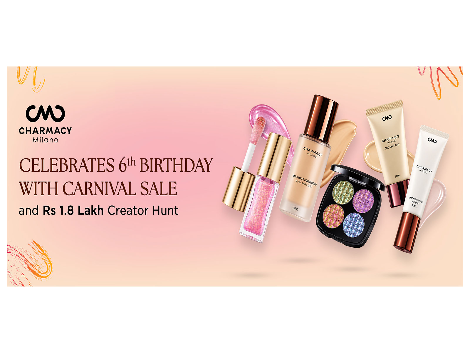 Charmacy Milano Celebrates 6th Birthday With Carnival Sale and Rs 1.8 Lakh Creator Hunt