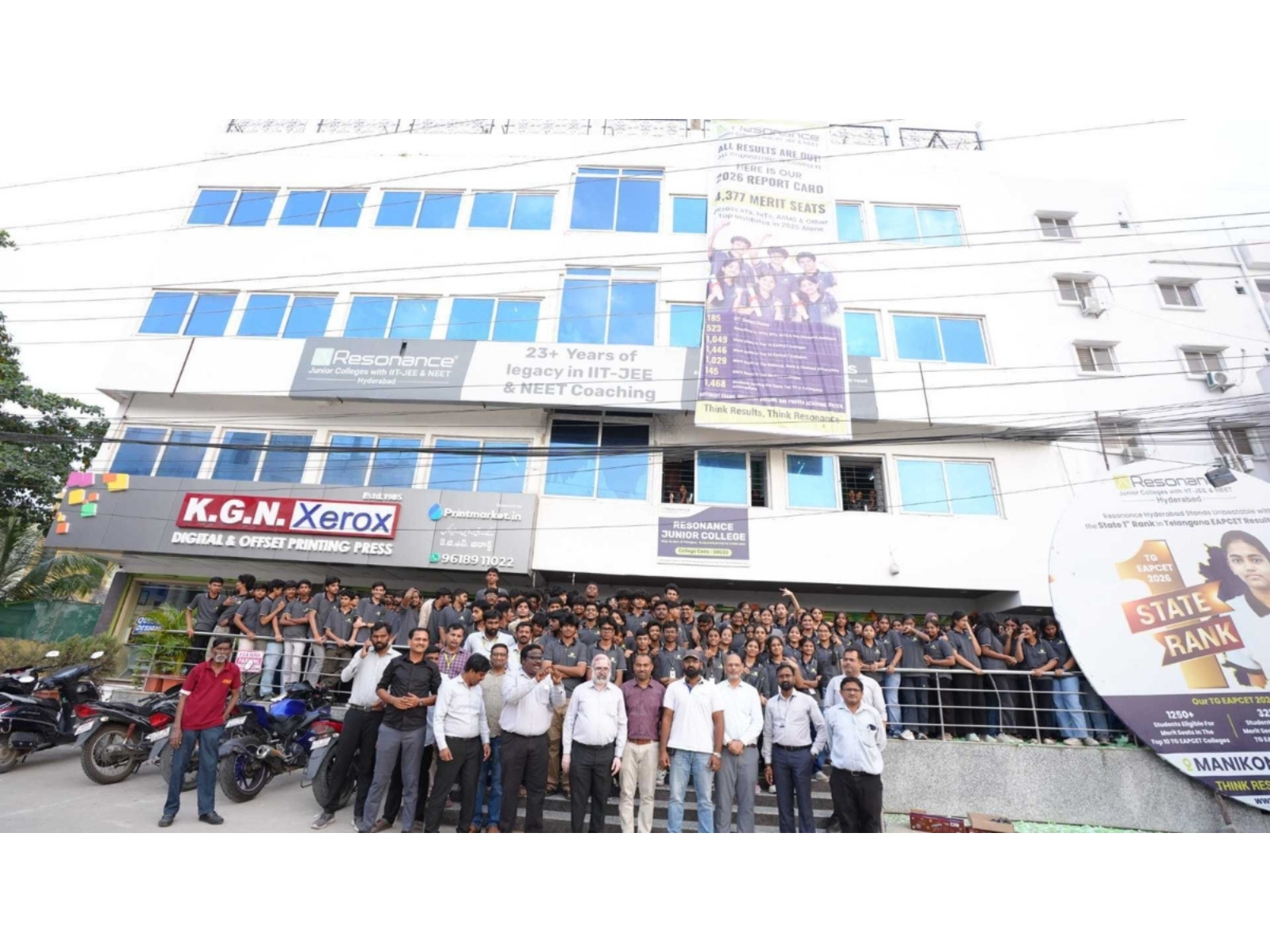 Resonance Junior Colleges secured a record 4,377 meritorious seats in IIT, JEE, NEET, and premier national-level and state-level engineering and medical institutions