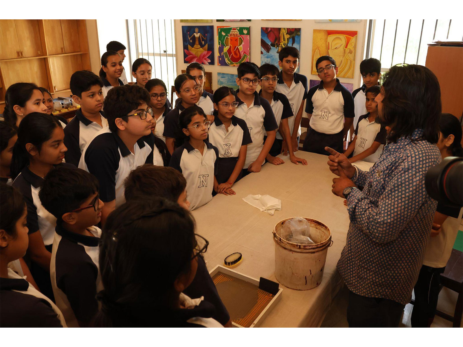 Neerja Modi School Organises Dabu Printing Workshop to Introduce Students to Rajasthan’s Rich Textile Heritage