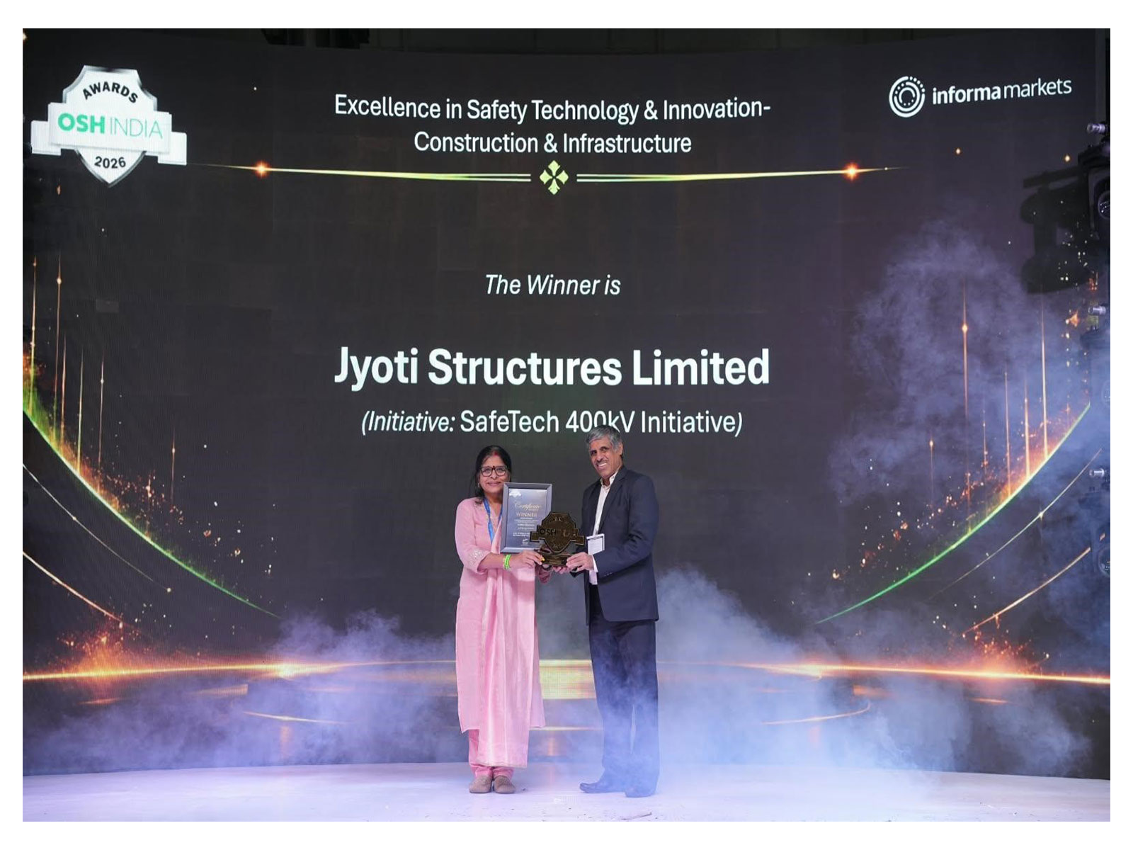 Jyoti Structures wins OSH India Award 2026 for safety innovation in transmission project execution