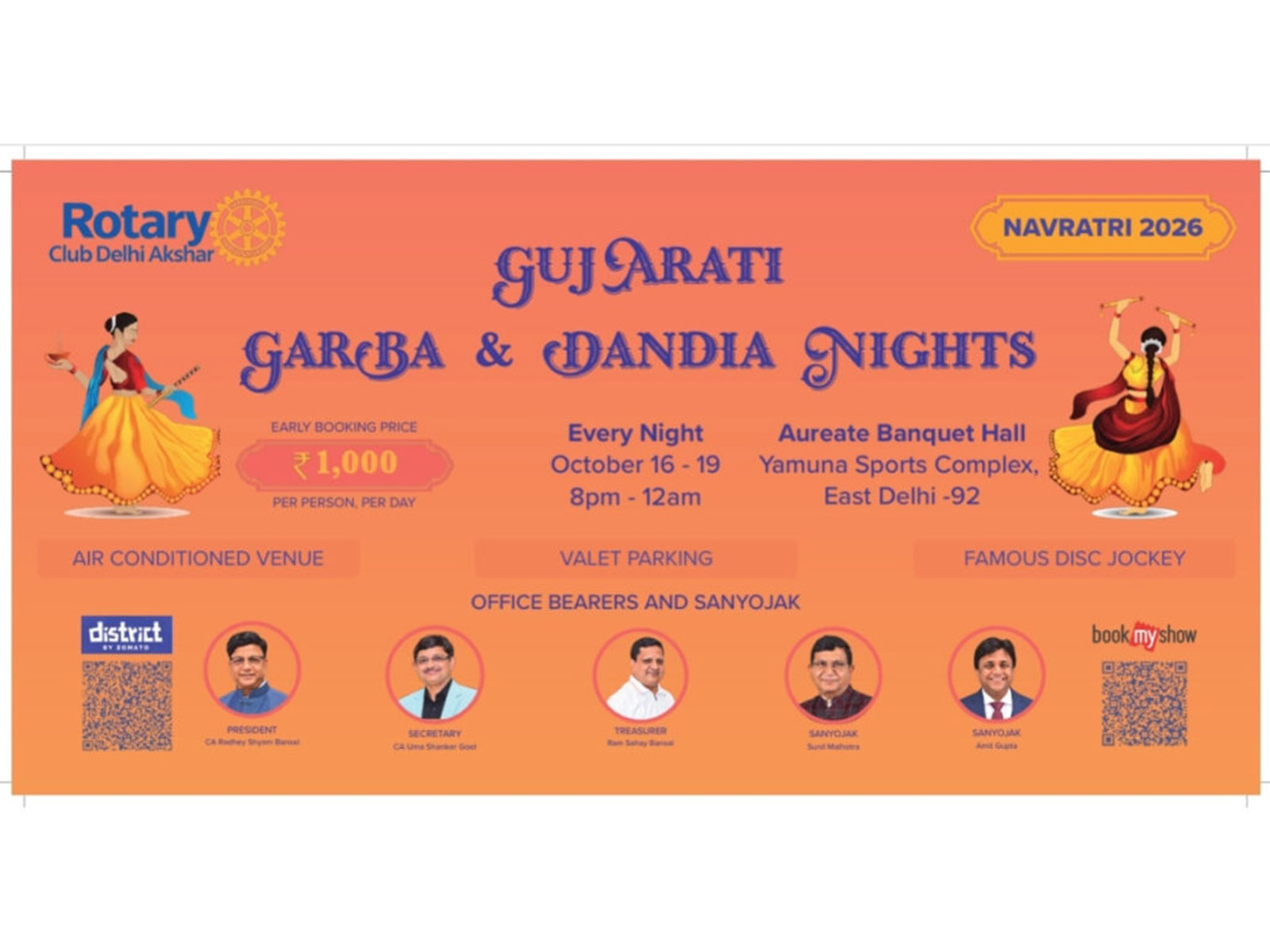 Four Nights of Garba and Dandiya: Rotary Club Delhi Akshar Announces Navratri Celebration in East Delhi