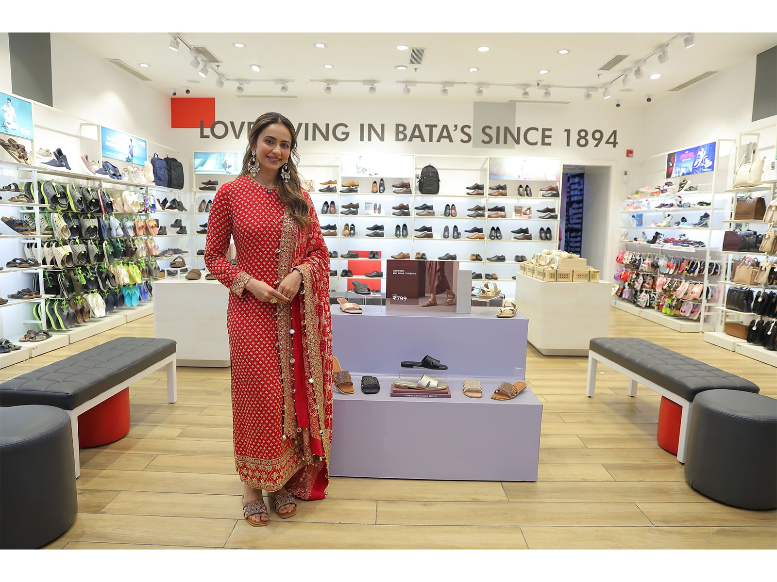Rakul Preet Singh at the Bata store in Vegas Mall, Dwarka, New Delhi