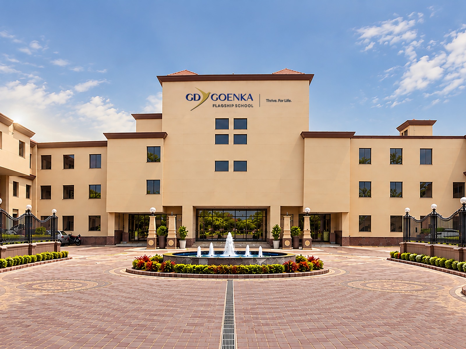 A modern campus built around a progressive educational philosophy.