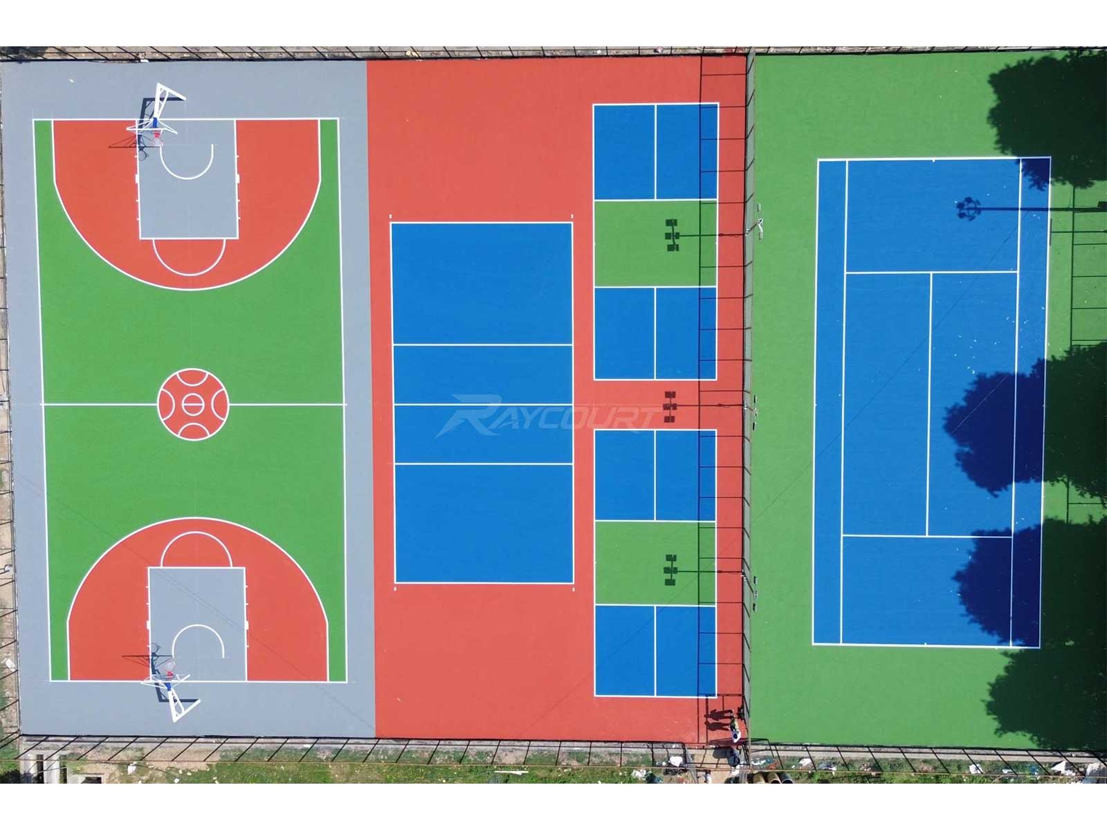 Raycourt Highlights Premium Acrylic Sports Flooring for Tennis, Basketball and Pickleball Courts for Schools and Sports Academies