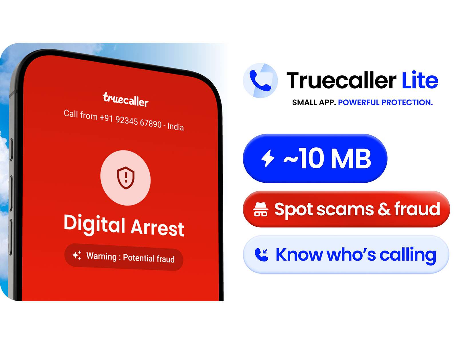 Truecaller Lite is built for Android phones with limited storage and memory but is powered by the same scam intelligence that identified over 68 billion spam and fraud calls in 2025