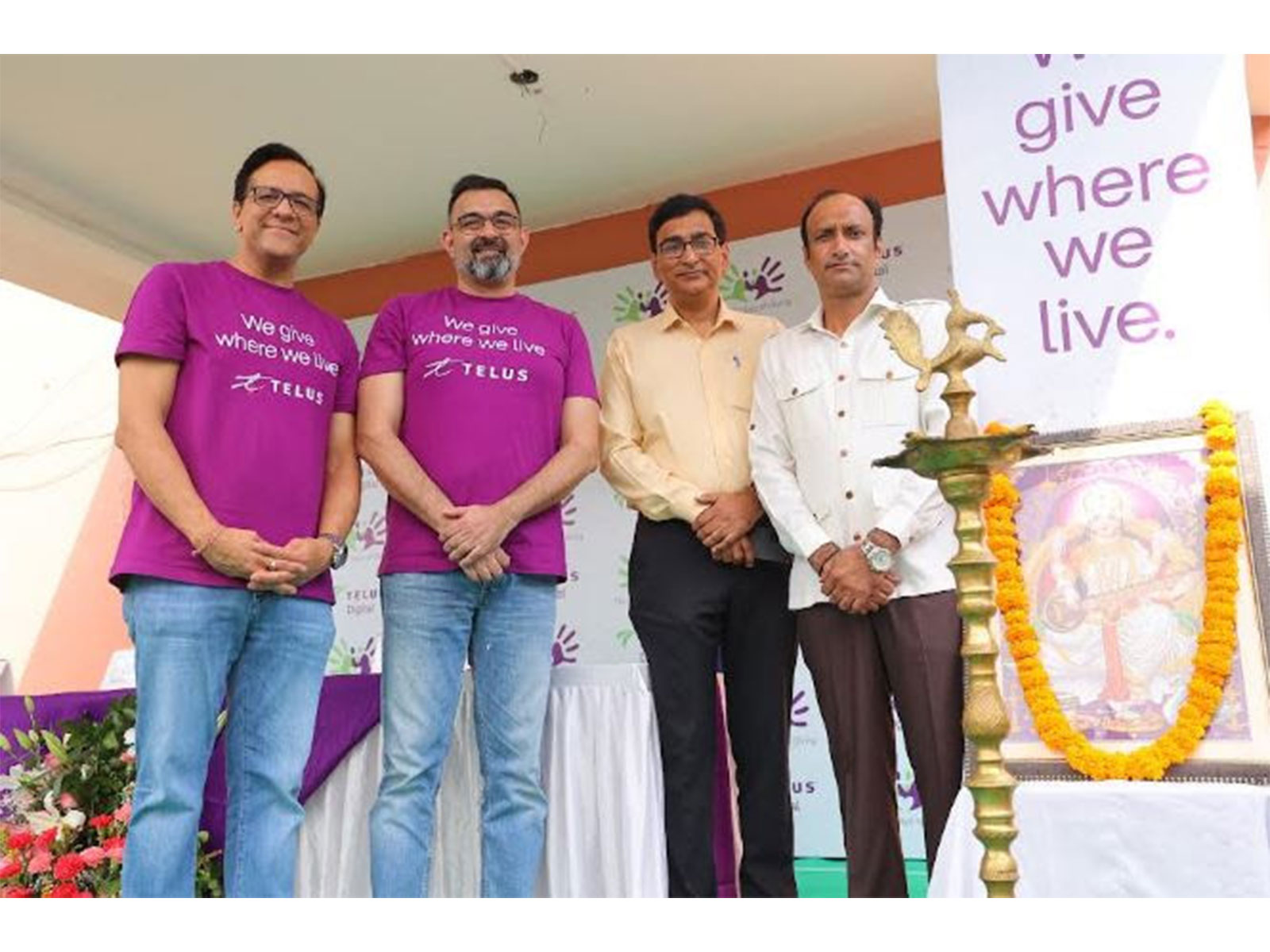 TELUS Digital India team members roll up their sleeves to transform learning spaces for over 1,000 Delhi NCR students