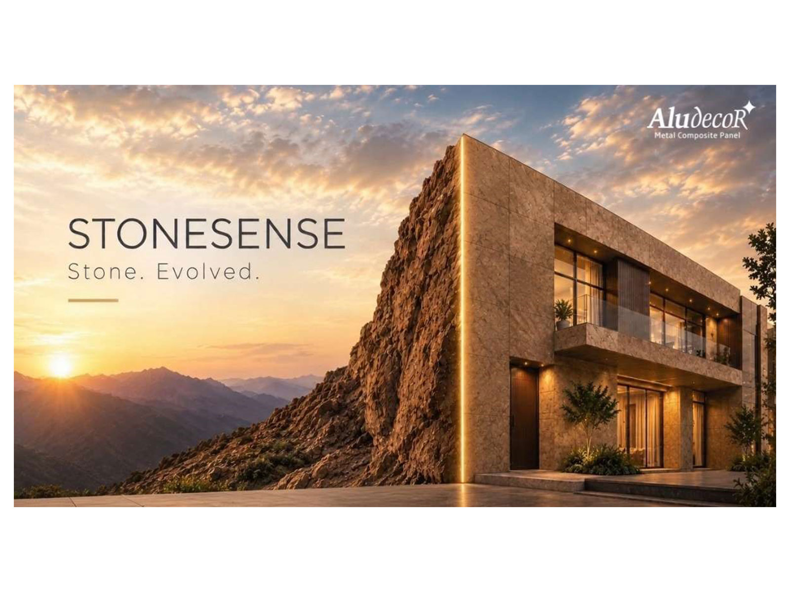 Aludecor Redefines Modern Architecture with the Launch of STONESENSE: An Engineered Stone-Finish Surface System