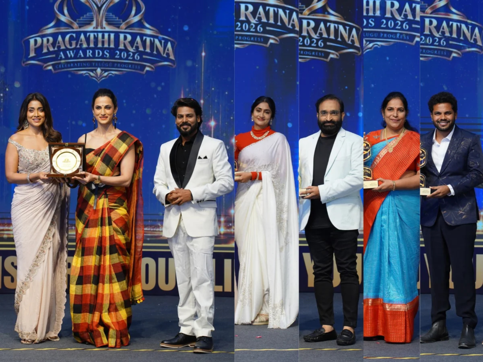 Actress Shriya Saran presents the awards at the first edition, presented by Unik Life Groups and hosted by Business Growth Strategist Venu Kalyan