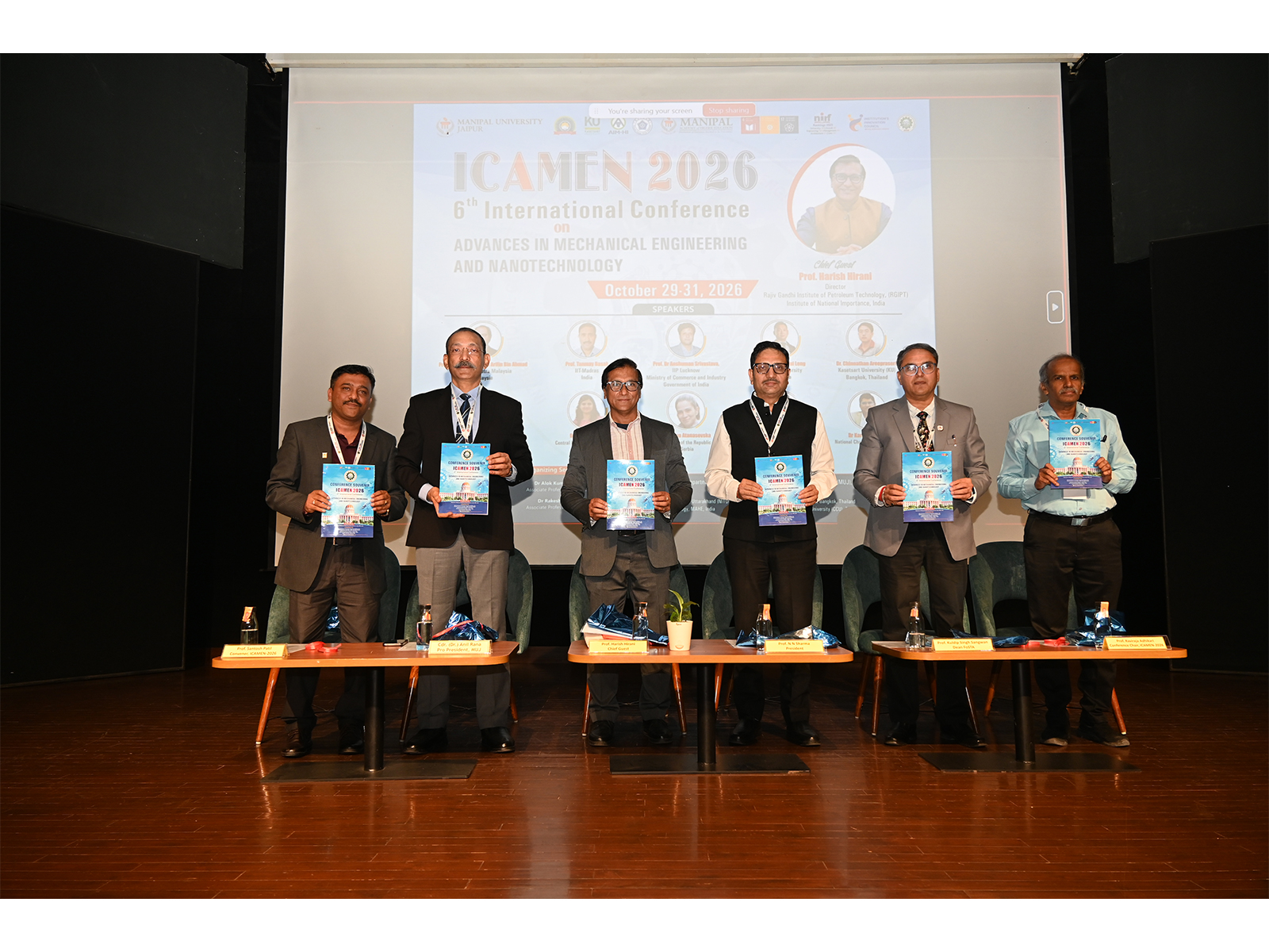 Dignitaries at the 6th ICAMEN-2026 organised by Manipal University Jaipur