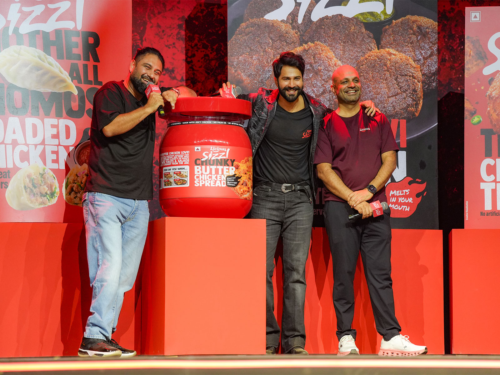 Varun Dhawan with Licious Co-founders