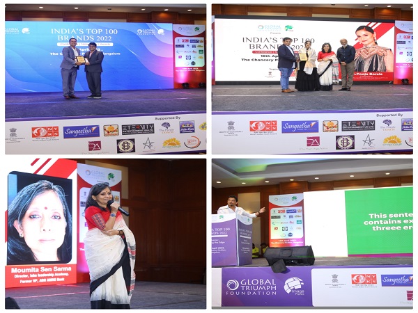 India's Top 100 Brands - 2022, Organised by Global Triumph Foundation and Image Planet