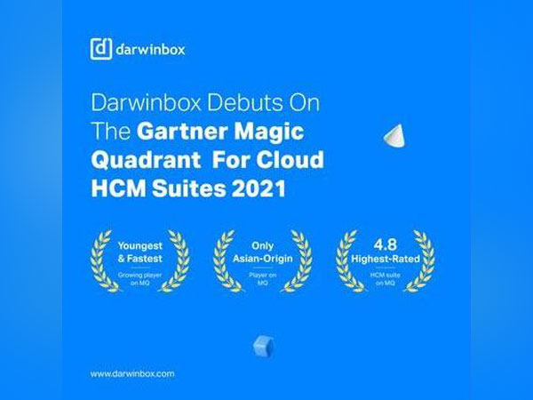 Darwinbox becomes the youngest and only Asian player to feature on Gartner's Magic Quadrant for Cloud HCM Suites 2021