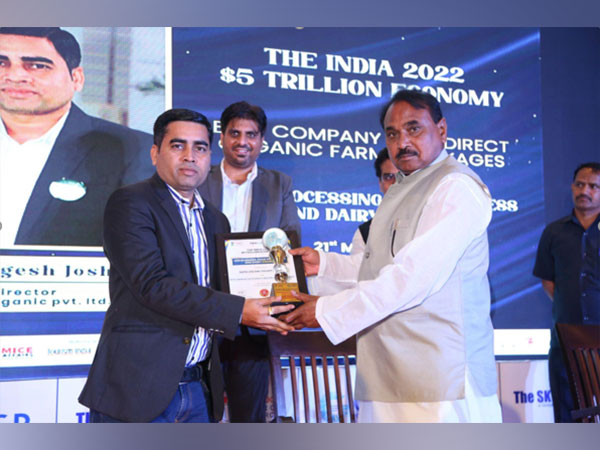 Rapid Organic gets honoured as "Best direct farmer linkage award"
