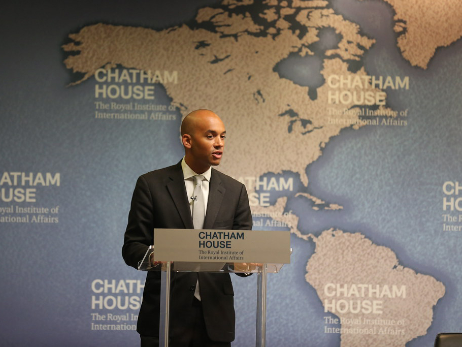Chuka Umunna speaks after defecting to the Lib Dems