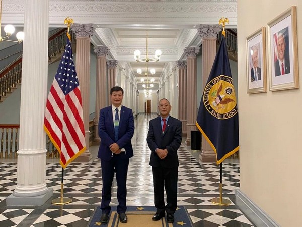 DDr Lobsang Sangay, President of the Tibetan-government-in-exile with Representative Ngodup Tsering