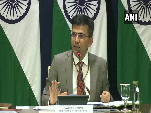 MEA spokesperson Raveesh Kumar addressing a press conference in New Delhi on Thursday.