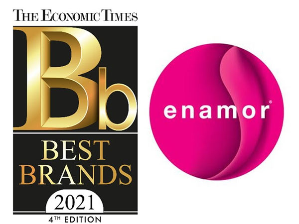 Enamor - Best Brands of India for 2021 by The Economic Times.