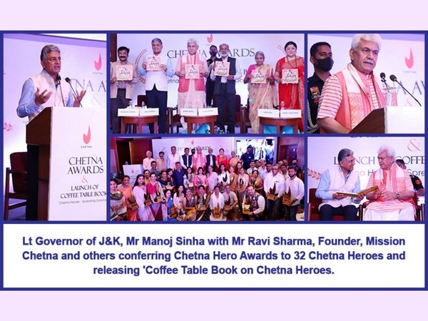 J-K Lt Governor conferred awards to Chetna Heroes and launched 'Coffee Table Book' on their accomplishments in spreading goodness in society organised by Mission Chetna