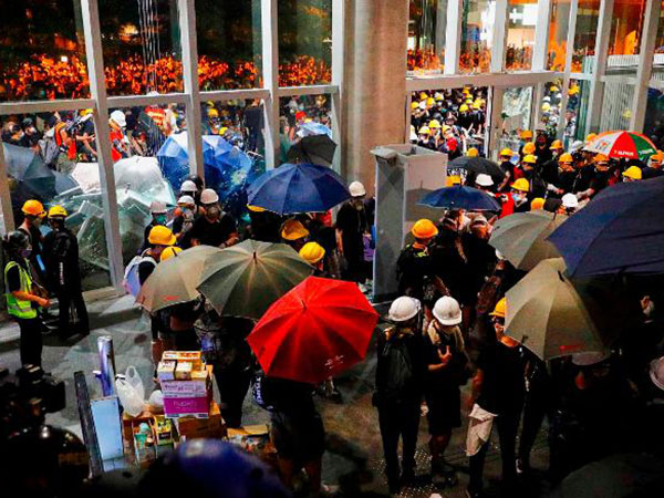 Hong Kong government building a 'big crime scene' after night of violent protests