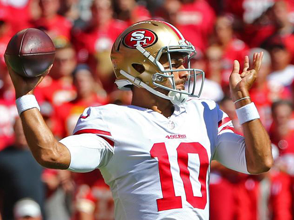 Niners 'hopeful' Jimmy Garoppolo takes part in OTAs