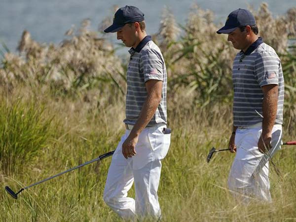 Jordan Spieth and Patrick Reed hug it out at Torrey Pines, 'still really good friends'