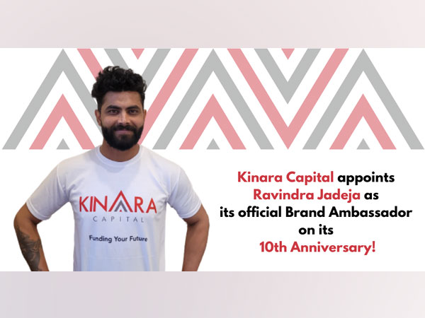 Kinara Capital appoints Ravindra Jadeja as its first brand ambassador on its 10th anniversary.