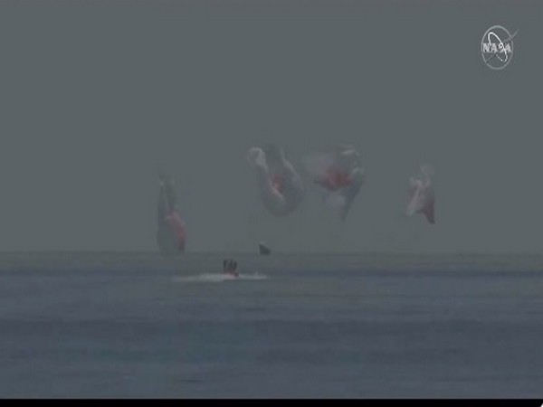SpaceX capsule with two NASA astronauts makes splashdown in Gulf of Mexico