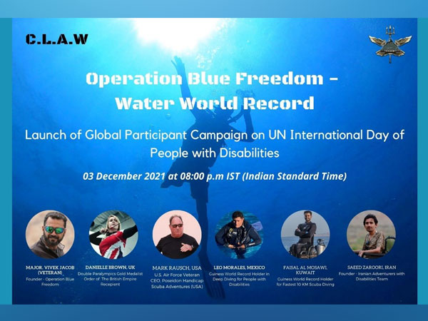 Launch of global participation campaign for Operation Blue Freedom - Water World Record at Lakshadweep Islands