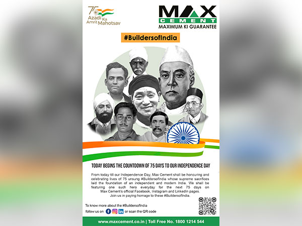 Max Cement launches 'Builders of India' - A social media campaign to honour the unsung heroes of India's freedom struggle