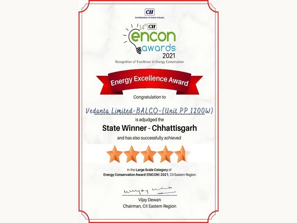 BALCO's Power Plants win CII ENCON Awards 2021
