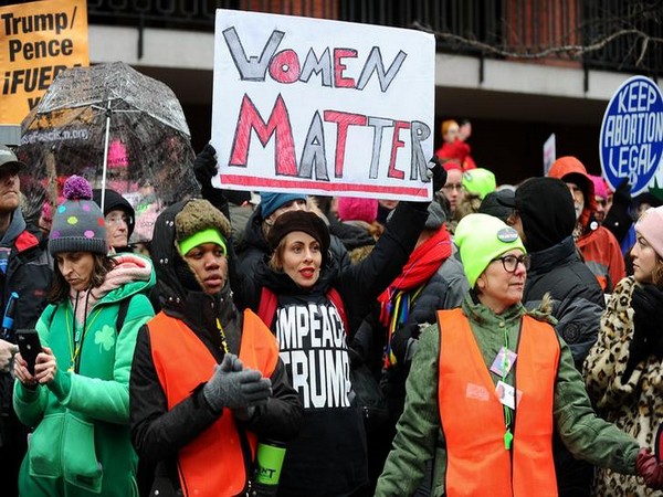 Thousands join rally in Washington for women's rights, against Trump