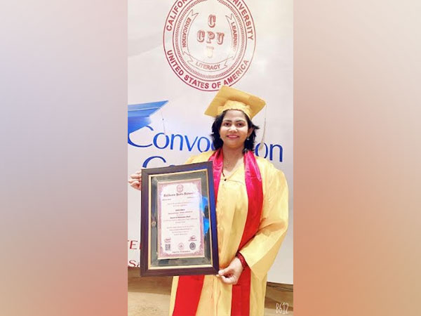 Dr Renu Singh felicitated with a PhD degree from California Public University, US